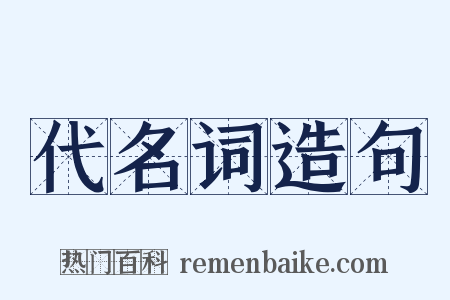 代名词造句是什么意思的图片